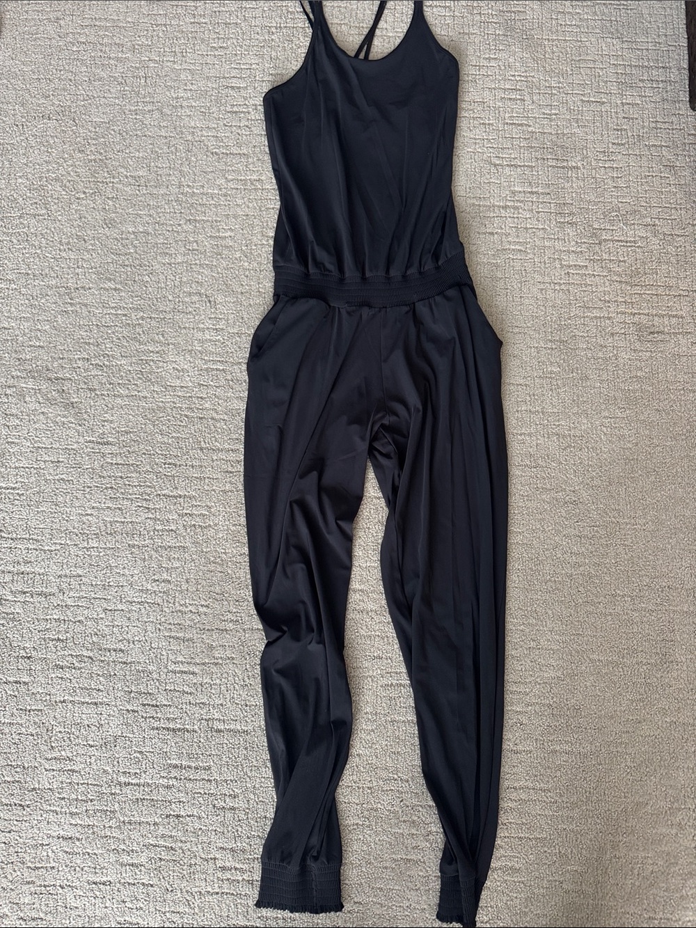 Sweaty Betty Black Women's Jumpsuit - Sleek Strappy Design